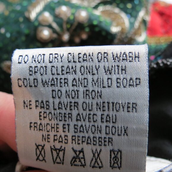 Papell Boutique Evening Black With Multicolored Sequin Jacket Evening Size XL - Picture 10 of 10